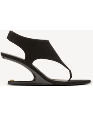 Balmain No Wedge Suede Sandals - White