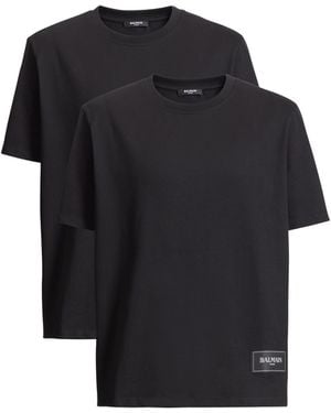 Balmain Pack Of 2 Vintage T-Shirts - Black