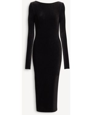 Balmain Long Velvet Dress - Black