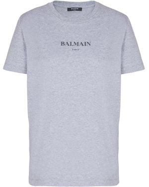 Balmain T-Shirt With Print - Grey