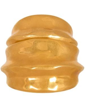 Balmain Manchette Façon Bambou En Laiton - Métallisé