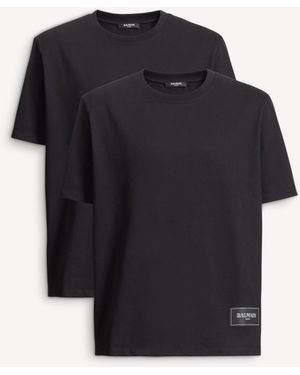 Balmain Pack Of 2 Vintage T-Shirts - Black
