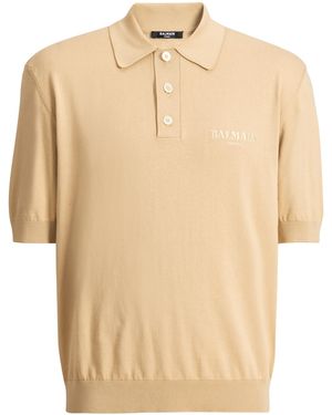 Balmain Embroidered Vintage Polo - Natural