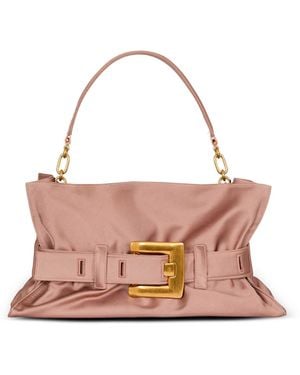 Balmain Satin Anthem Medium Bag - Pink