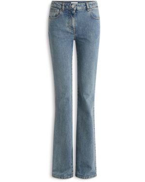 Balmain Bootcut Faded Denim Jeans - Blue