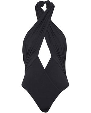 Balmain Plain One-Piece Swimsuit - Blue