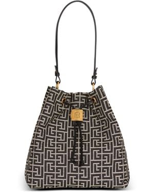 Balmain Pulse Monogram Jacquard Backpack - White