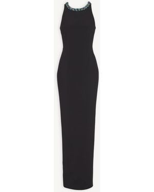 Balmain Long Sleeveless Dress - Black