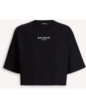 Balmain Embroidered Paris T-Shirt - Black
