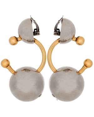 Balmain Piercing Mini Hoop Earrings - White