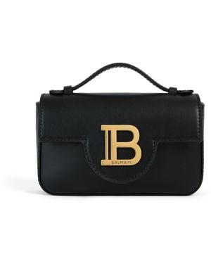 Balmain B-Buzz Mini Leather Bag - Black