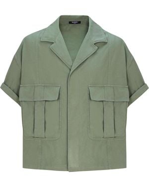 Balmain Cotton Utility Shirt - Green