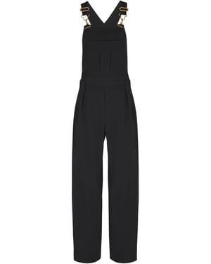 Balmain Wool Dungarees - Black