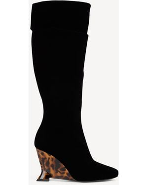 Balmain Wedge Boots - Black