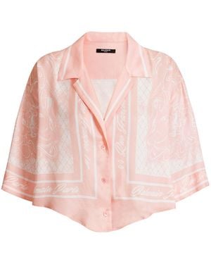 Balmain Printed Foulard Pajama Shirt - Pink