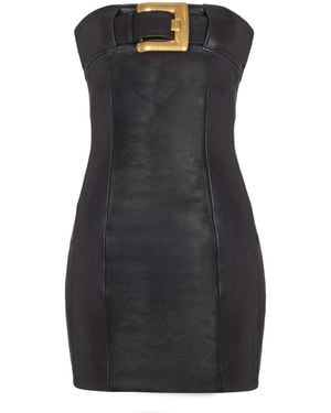 Balmain Bustier Dress With Belt Detail - Black