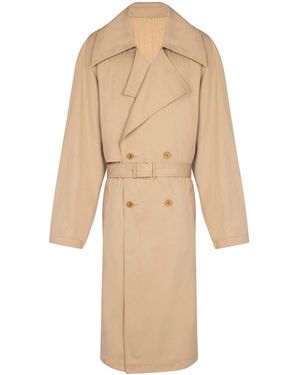 Balmain Cotton Canvas Trench Coat - Natural