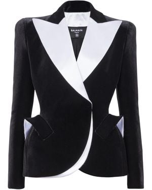 Balmain Structured Jacket - Blue