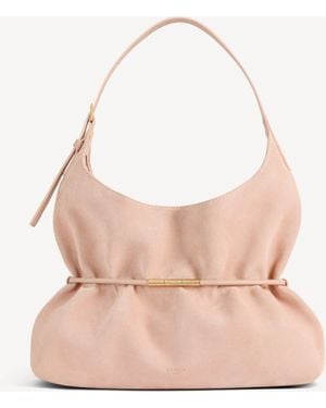 Balmain Mittelgroße Tasche Sphynx Aus Wildleder - Pink
