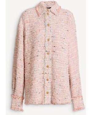 Balmain Tweed Overshirt - Pink