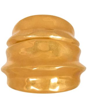 Balmain Brass Bamboo Cuff - Metallic