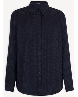 Balmain Monogram Jacquard Shirt - Blue