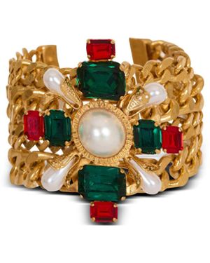 Balmain Baroque Bracelet With Chains And Beads - White