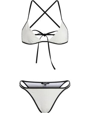 Balmain Costume Da Bagno Con Monogramma - Bianco