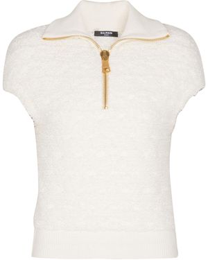 Balmain Tweed Top - White