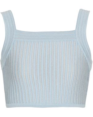 Balmain Textured Knit Top - Blue
