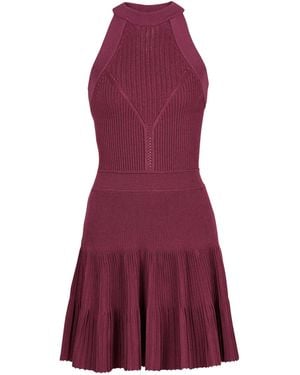 Balmain Sleeveless Flared Dress - Purple