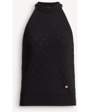 Balmain Sleeveless Knit Top - Black