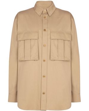 Balmain Cotton Safari Shirt - Natural