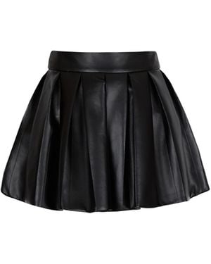 Balmain Gonna Corta Plissettata - Nero