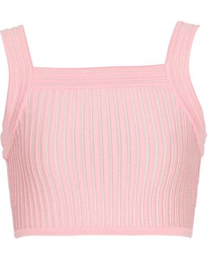 Balmain Textured Knit Top - Pink