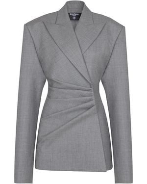 Balmain Short Jacket Dress - Grey