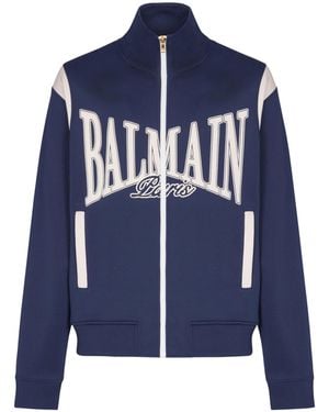 Balmain University Zipped Tracksuit Jacket - Blue