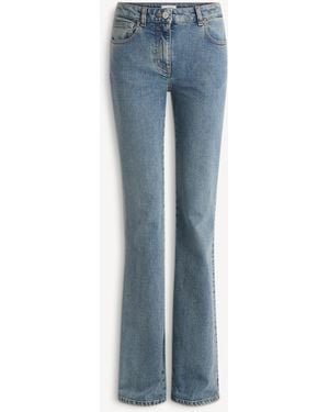 Balmain Bootcut Faded Denim Jeans - Blue