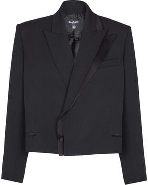 Balmain Grain De Poudre Jacket - Blue