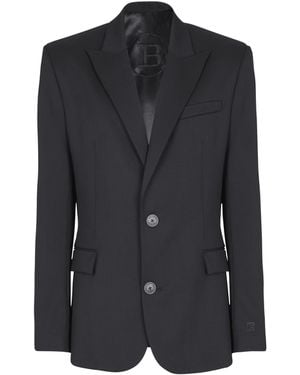 Balmain 2-Buttons Wool Jacket - Blue