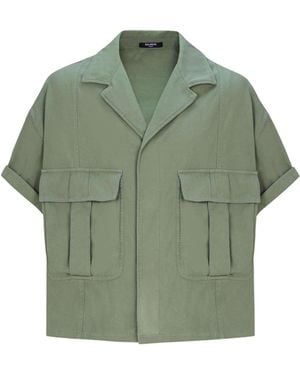Balmain Cotton Utility Shirt - Green
