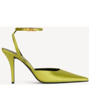 Balmain Satin Strappy Pumps - Yellow