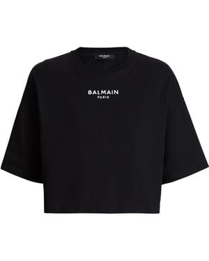 Balmain Embroidered Paris T-Shirt - Black