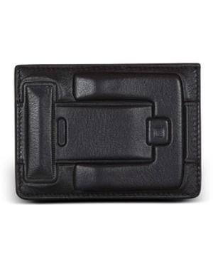 Balmain Anthem Calfskin Leather Card Holder - White
