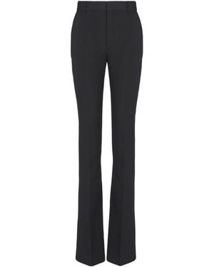 Balmain Straight-Leg Grain De Poudre Pants - Black