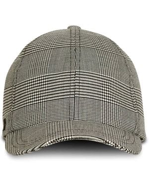 Balmain Cap With Prince Of Wales Check - Gray