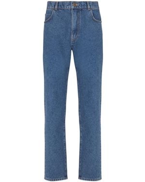 Balmain Denim Straight-Cut Jeans - Blue