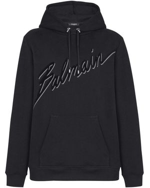 Balmain Sweatshirt With Printed Logo - Black