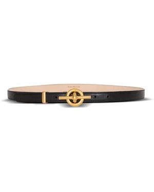 Balmain Calfskin T-Bar Belt - White