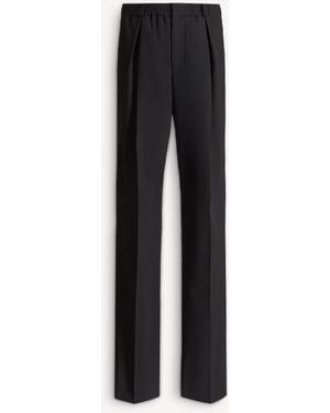 Balmain Wool Trousers With Elasticated Waist - Black
